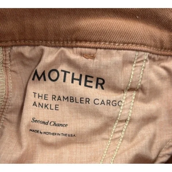 Mother The Rambler Cargo Ankle 26 High-Waisted Brown Straight Leg Pants - Picture 3 of 9